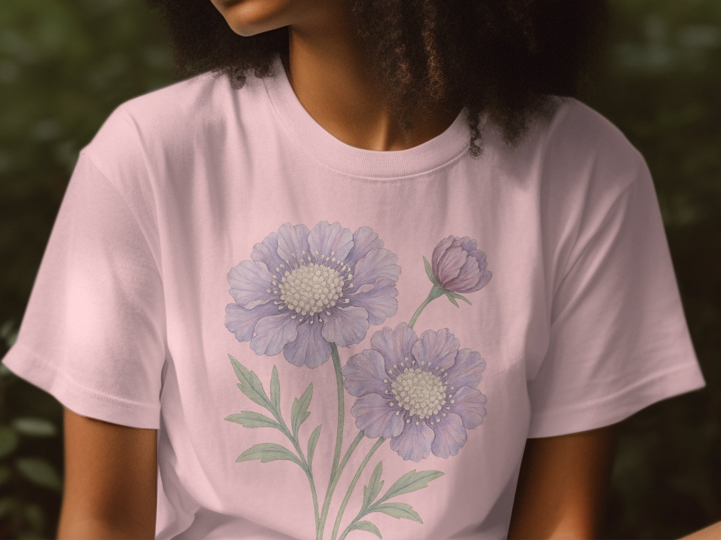 Purple Floral Art Comfort Trendy T-Shirt product type