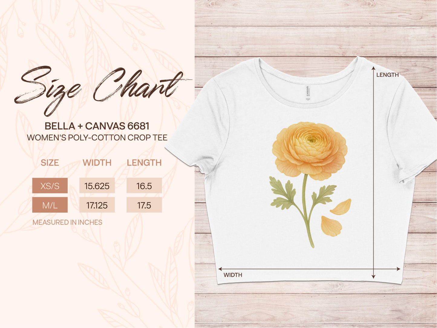 Yellow Flower Print Women's Crop Top product