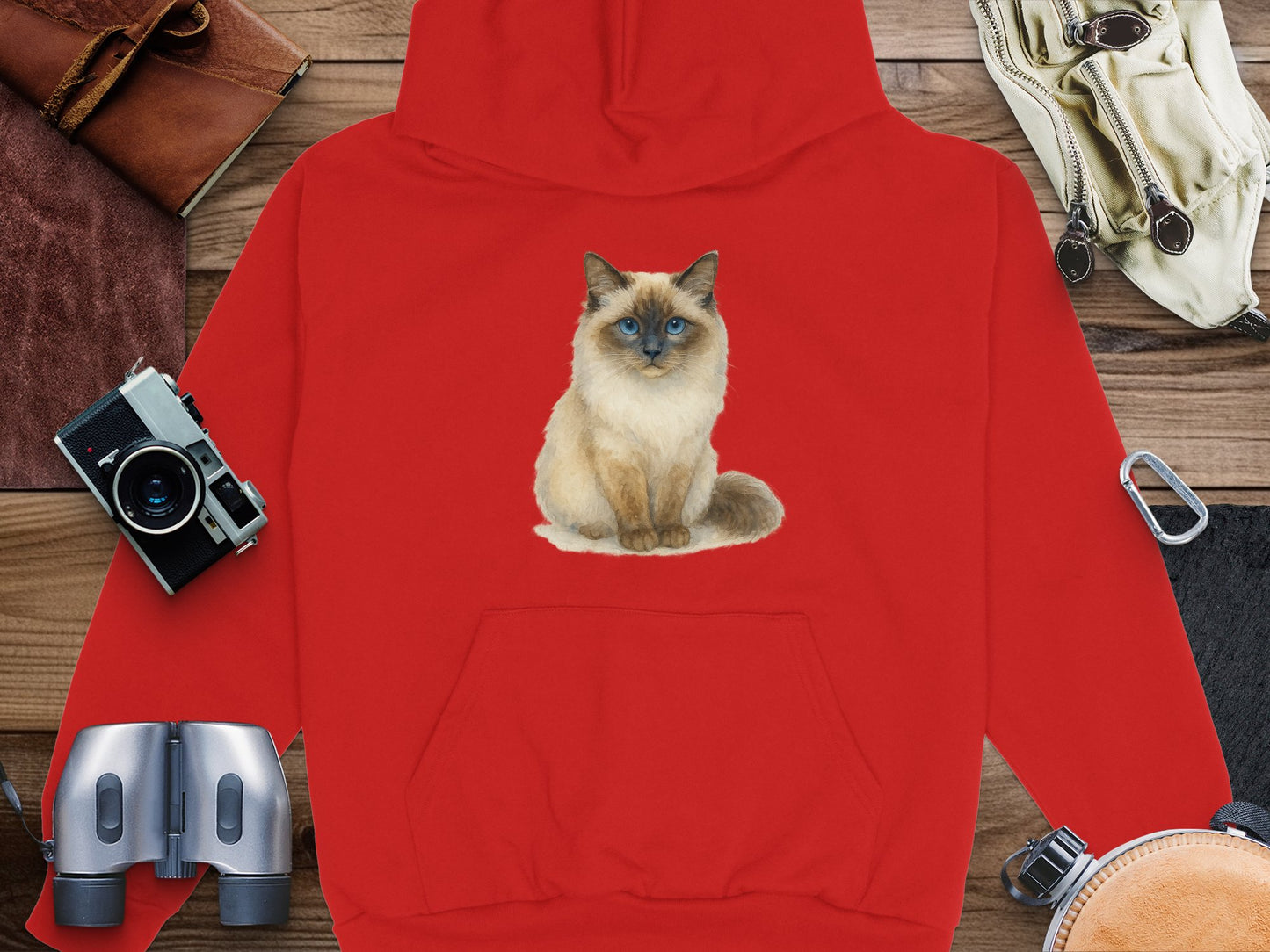 Siamese Cat Graphic Design Pull Over Hoodie product