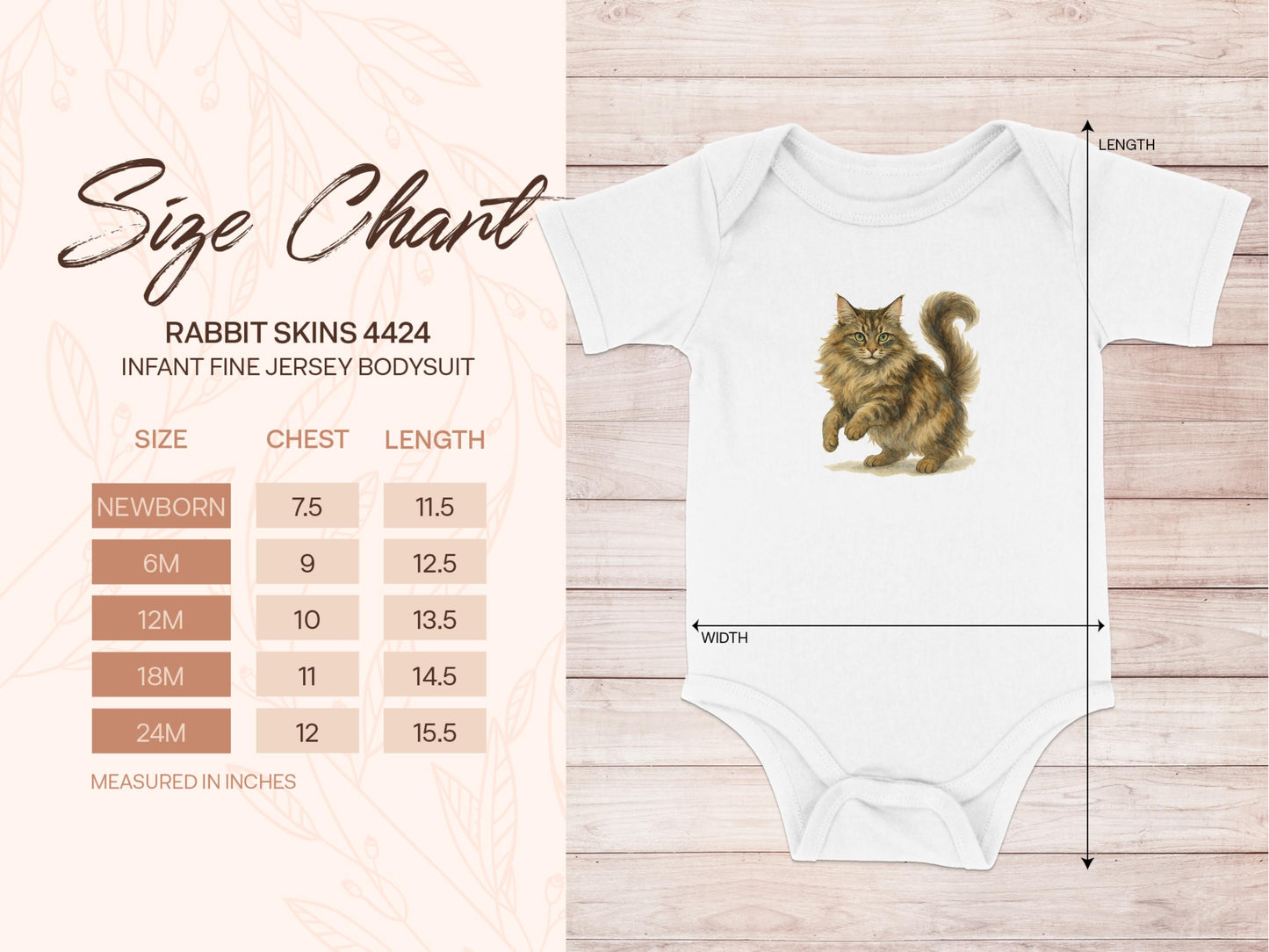 Cute Kitten Print Infant Fine Jersey Bodysuit product type