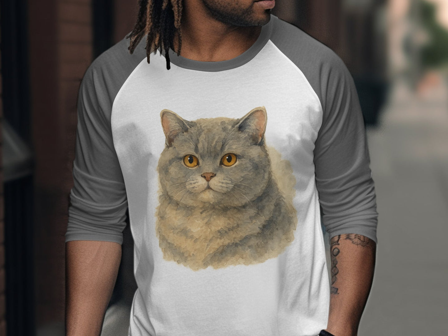 Cat Lover's Must-Have Artwork Baseball Tee Shirt Product