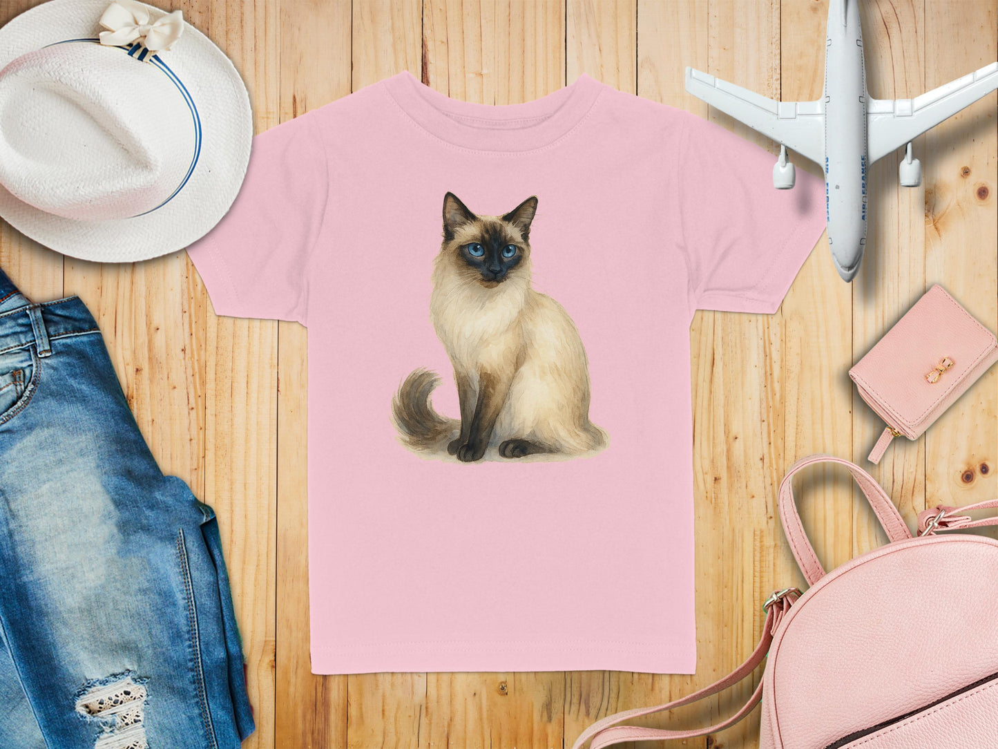 Cute Cat Print Pink T-Shirt Perfect for Cat Lovers product