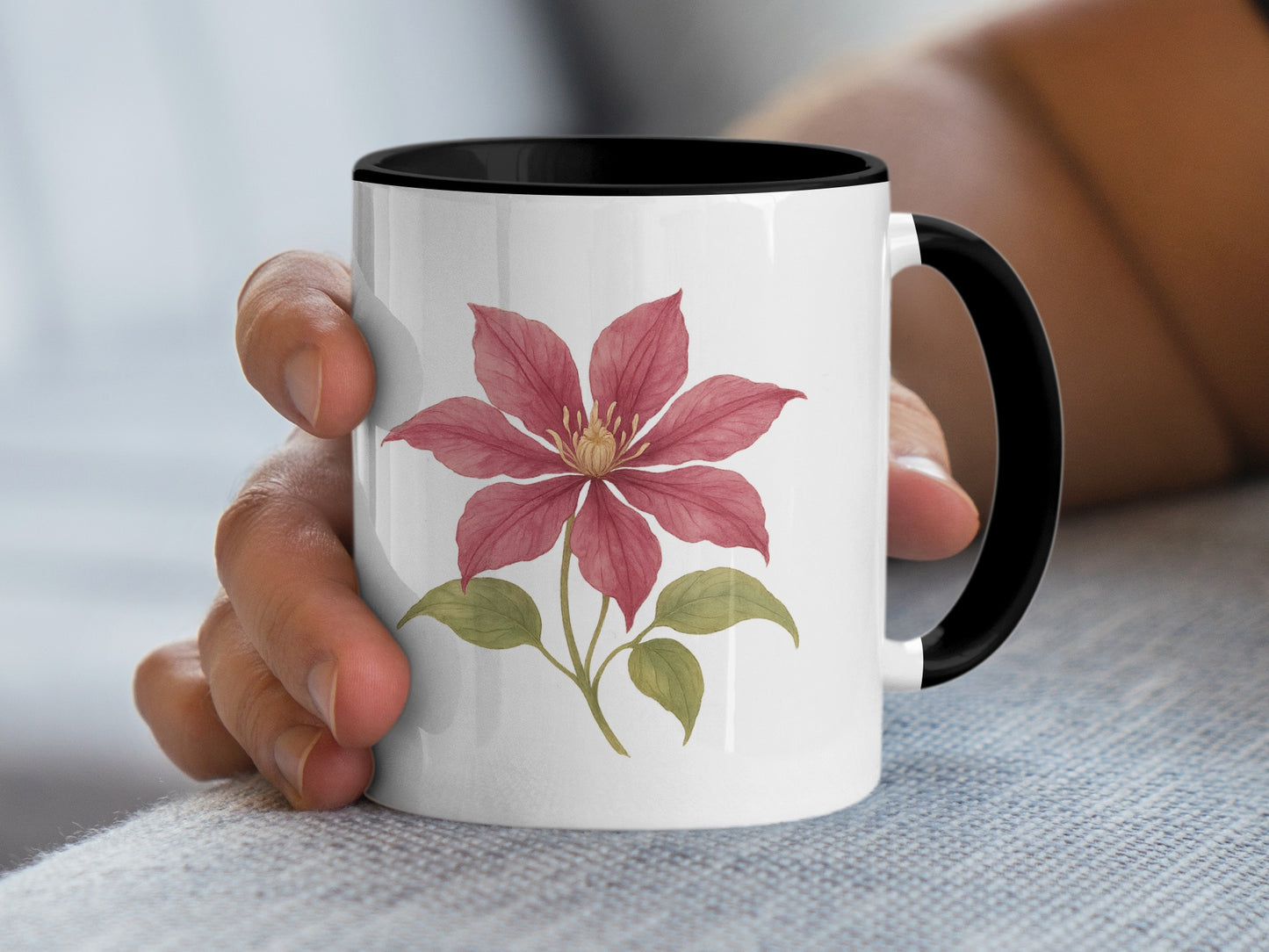 Elegant Floral Red Blossom Design Coffee Mug product