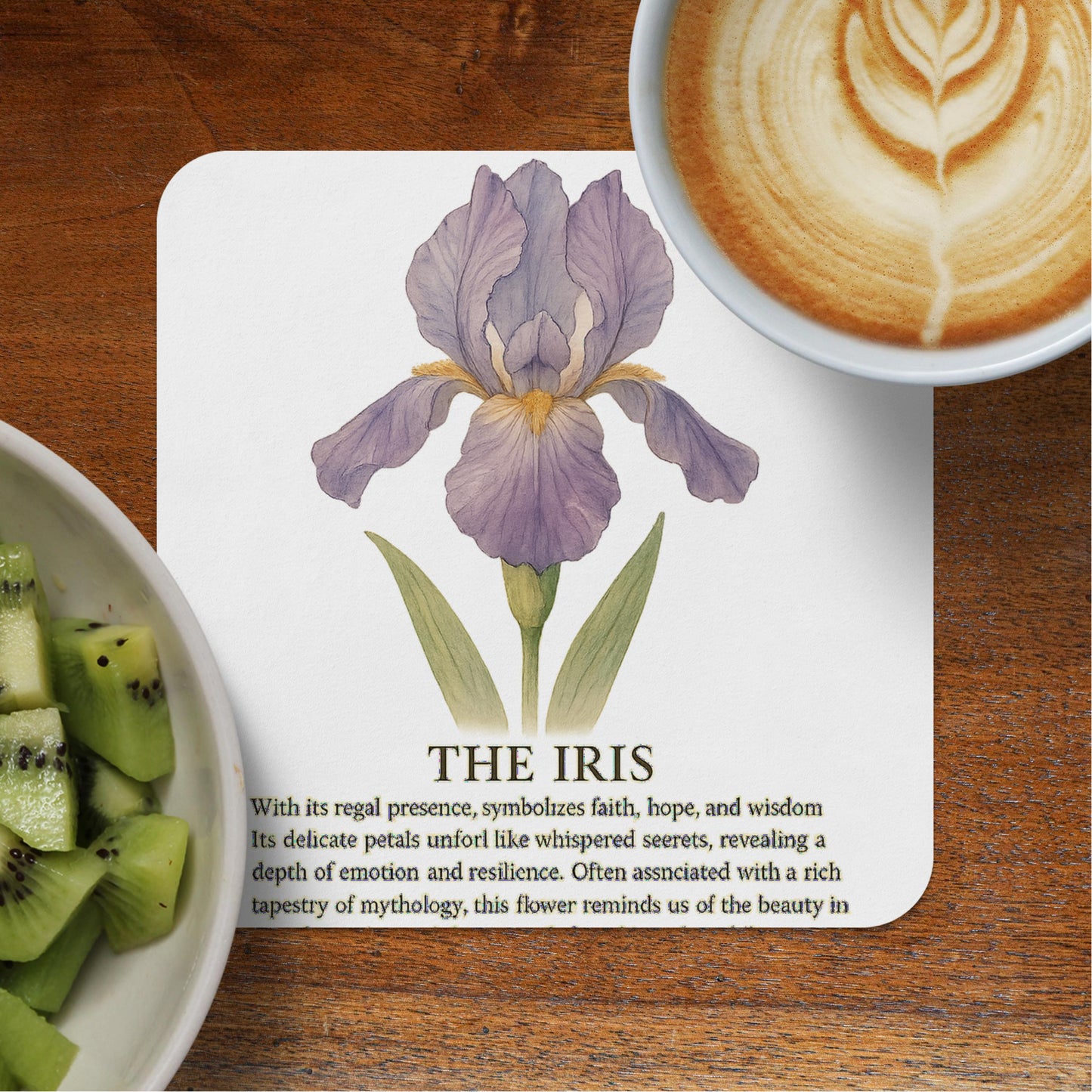 Inspirational Iris Print Coaster Beautiful Artwork product