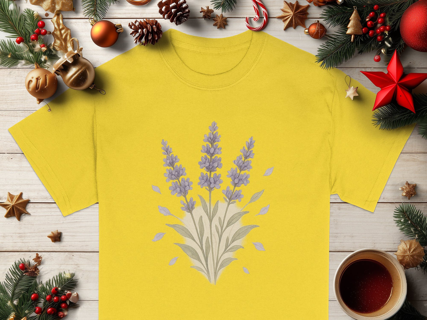 Lavender Flower Pattern Festive Vibes T-shirt product