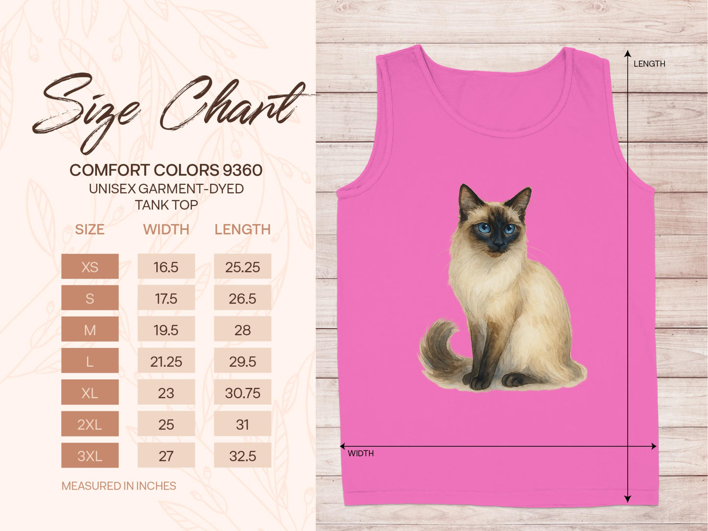 Siamese Cat Pink Tank Top Design Tank Top product
