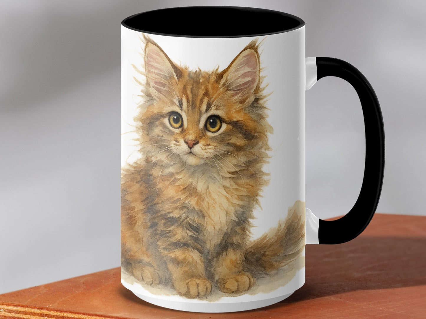 Adorable Fluffy Kitten Print Coffee Mug product type