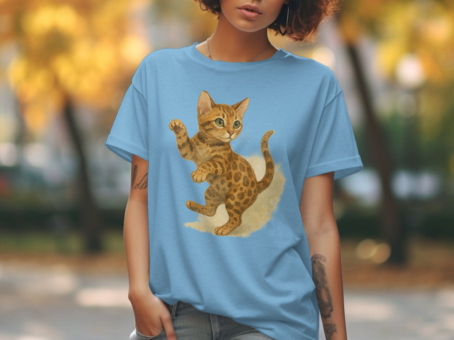 Cute Bengal Kitty Graphic Tee shirt product type
