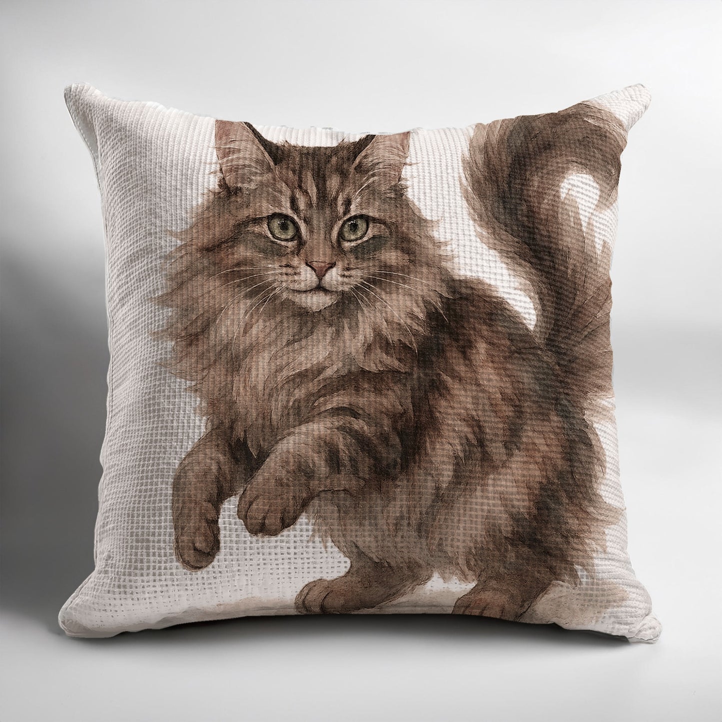 Fluffy Cat Throw Pillow Home Decor Cushion product