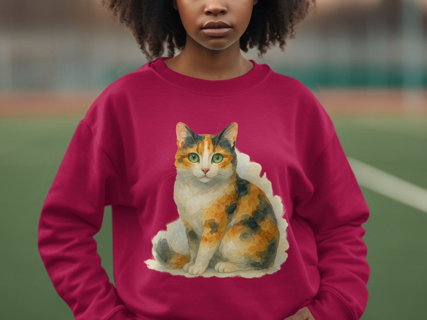 Calico Cat Graphic Printed Design Sweatshirt product