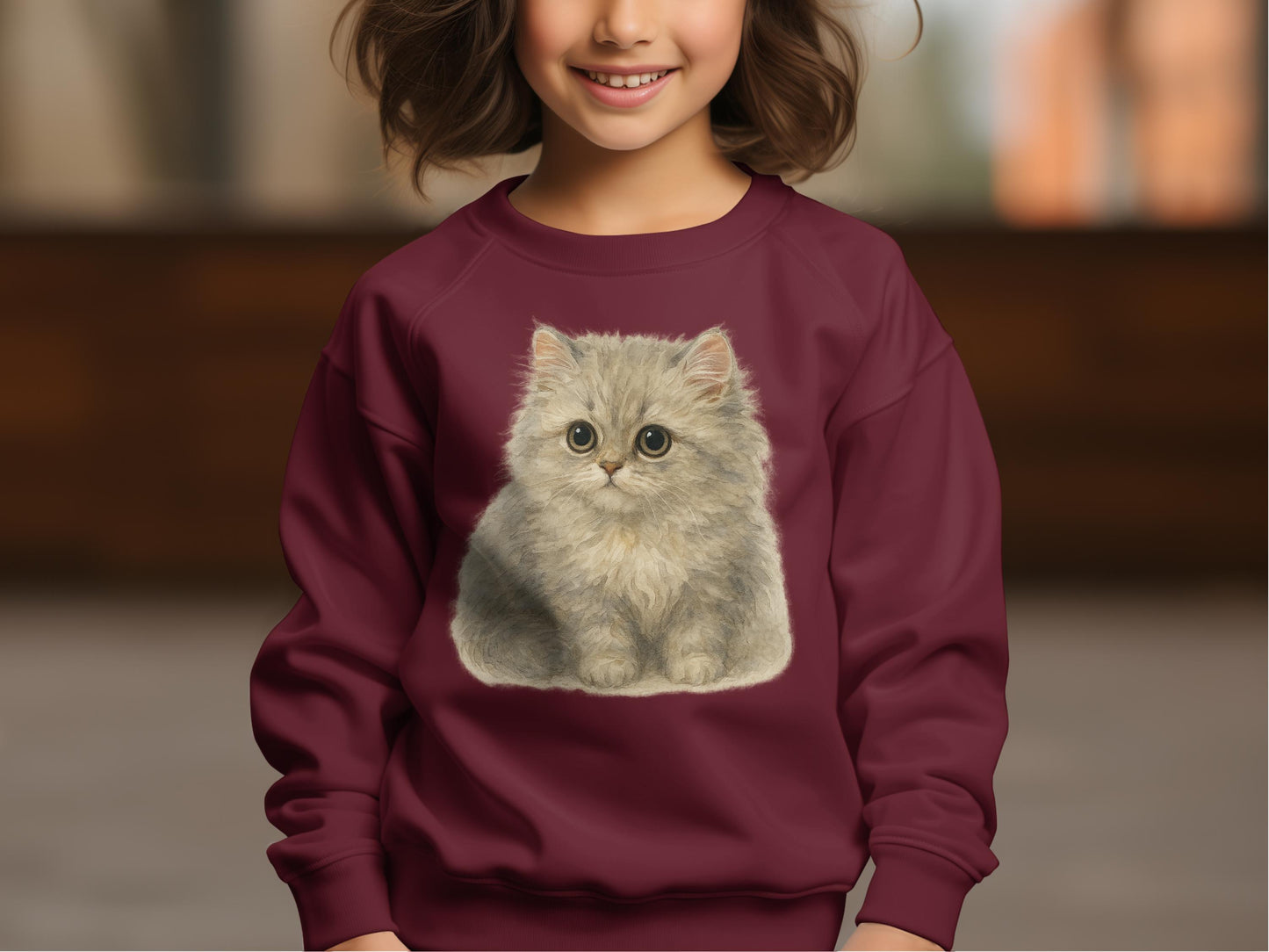 Adorable Kitten Graphic Kids Sweatshirt product
