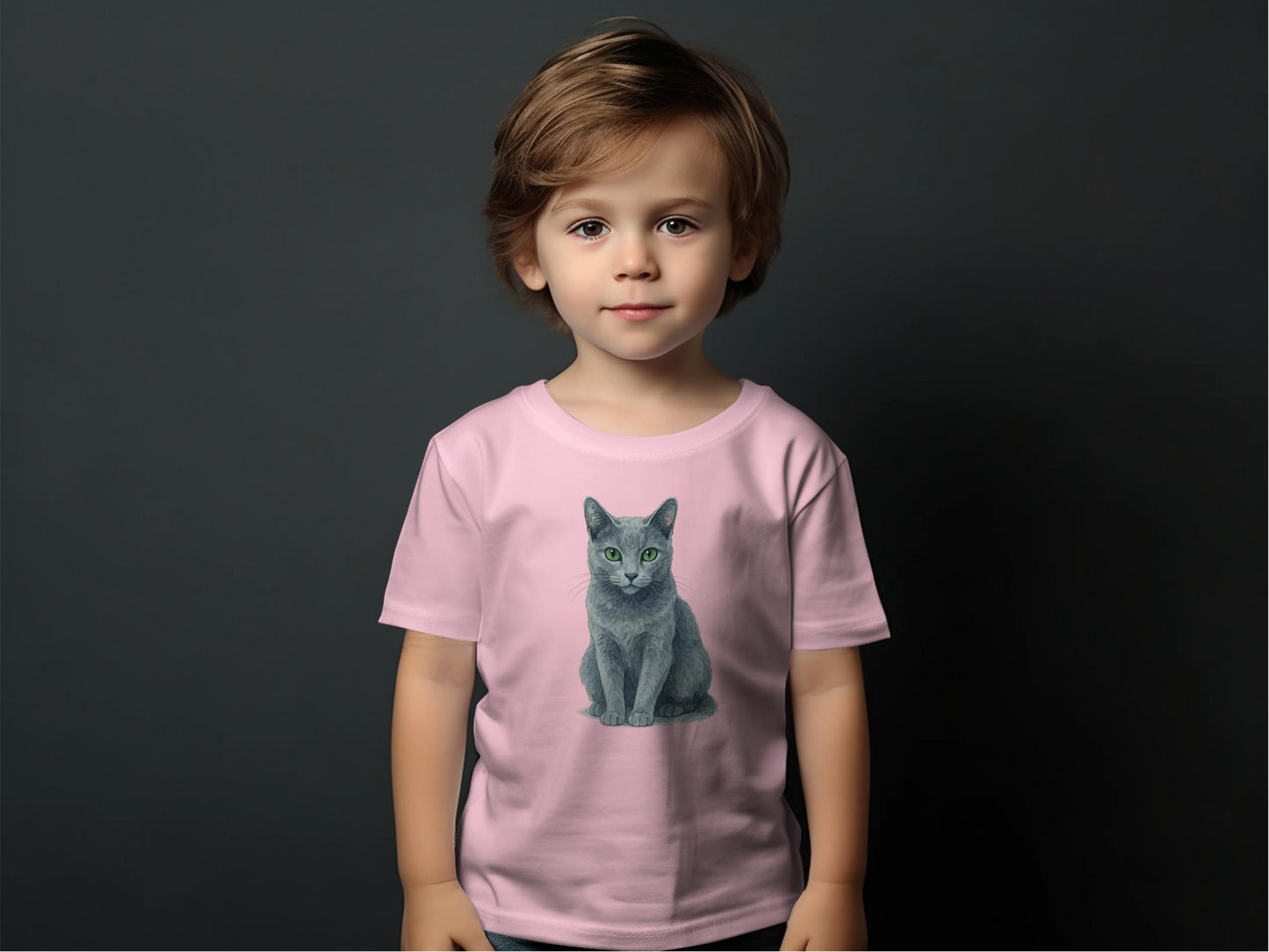 Adorable Toddler Shirt with Realistic Cat Print product