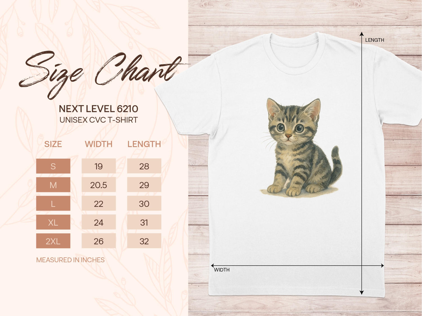Cute Kitten Print White Unisex T-Shirt product
