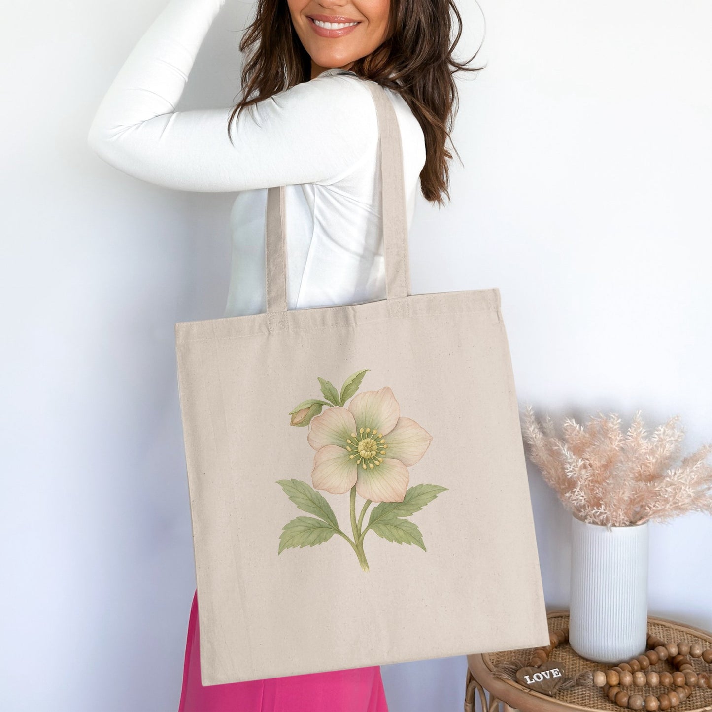 Beautiful Floral Tote Bag with Delicate Flower Design product