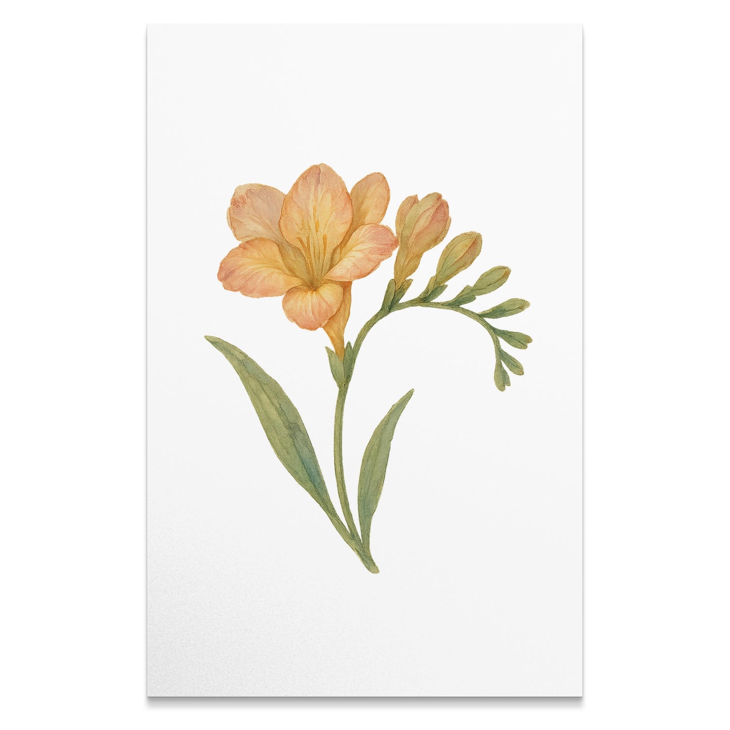 Elegant Floral Art with Yellow Blossom Poster product type