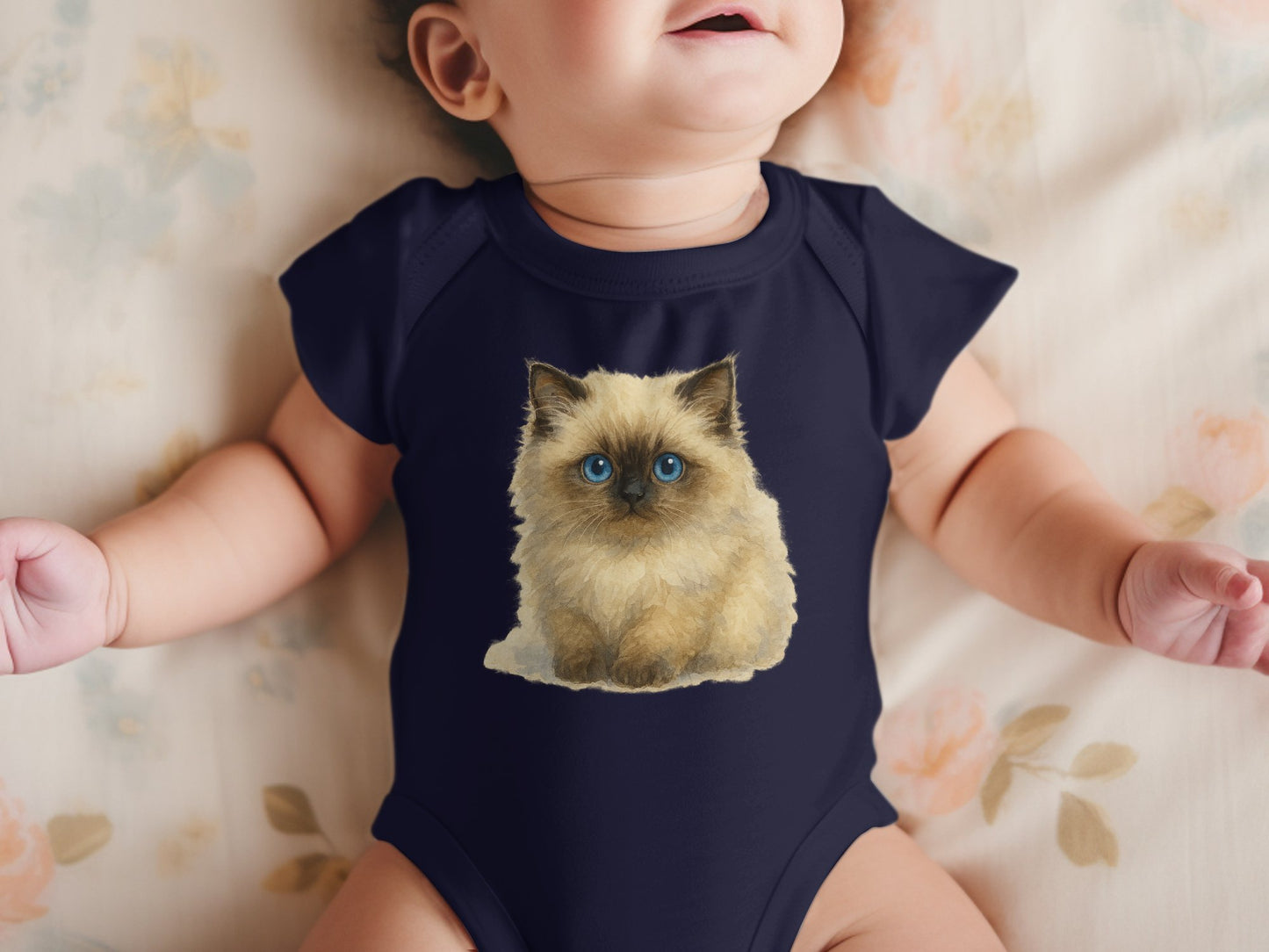 Cute Fluffy Kitten Print Baby Onesie product