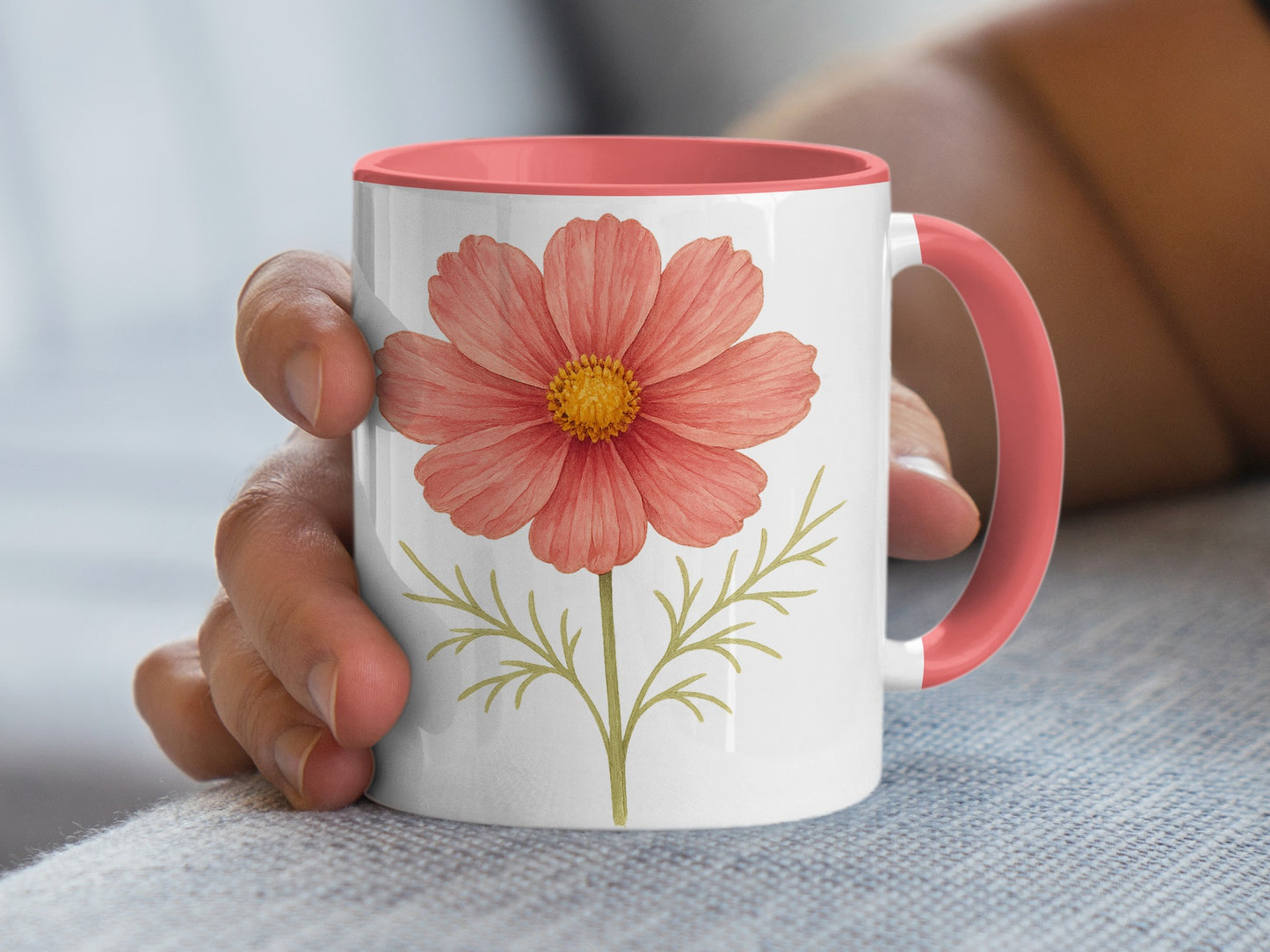 Beautiful Floral Print Ceramic Coffee Mug product