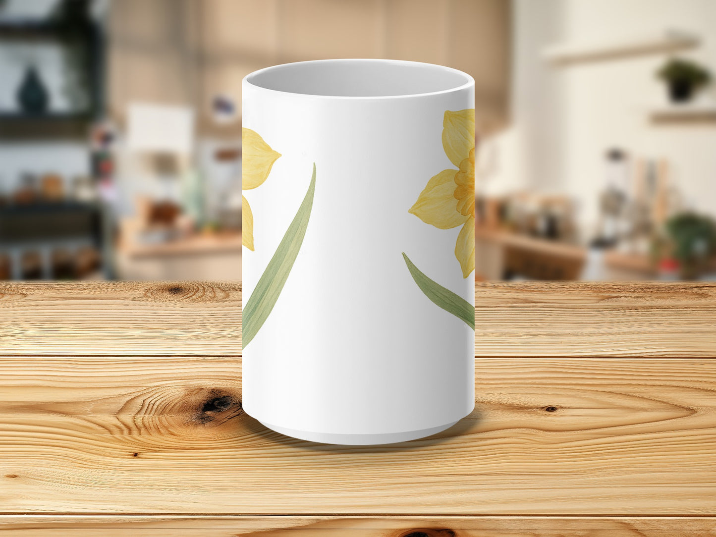 Beautiful White Mug with Yellow Floral Design product