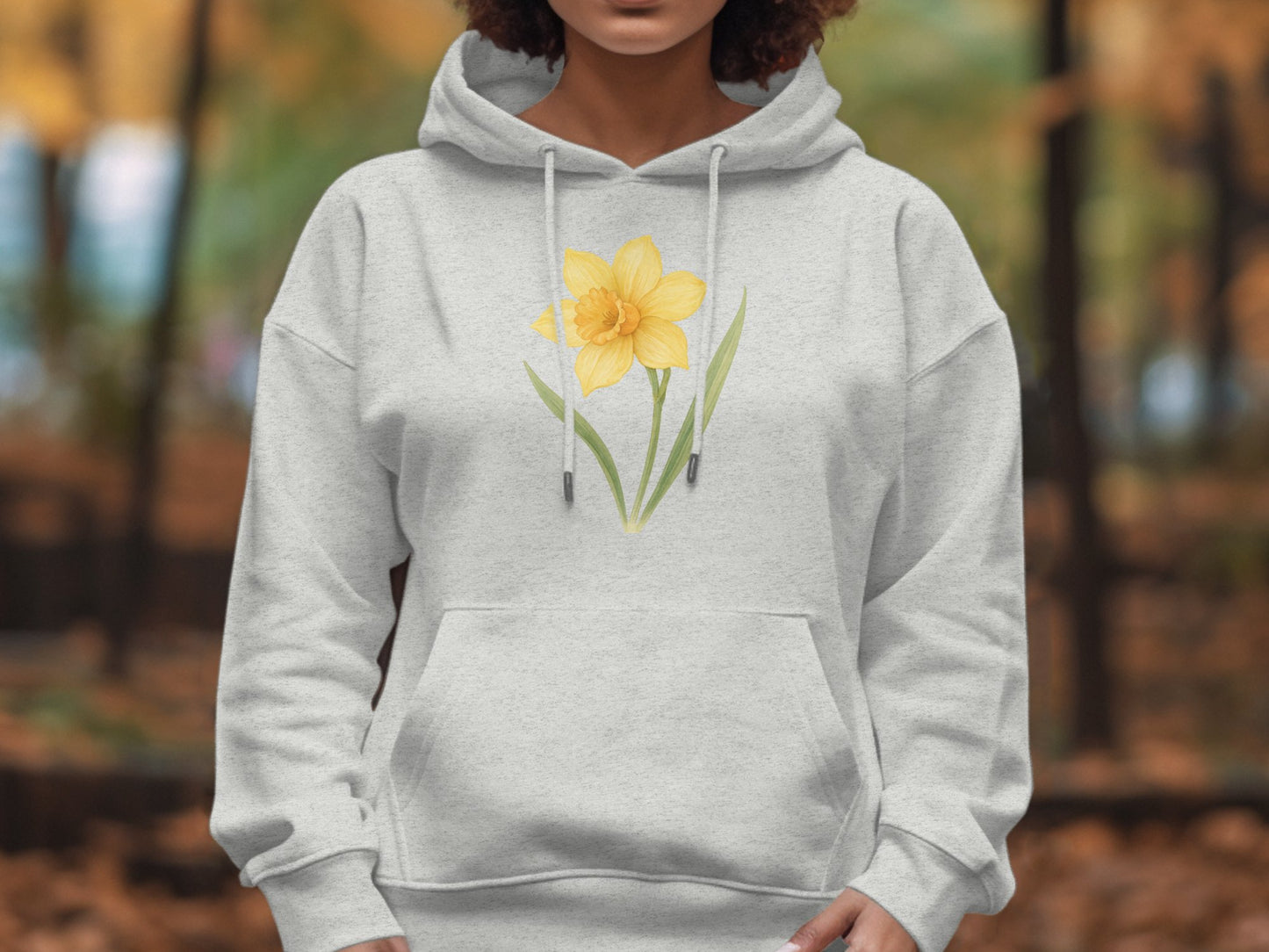 Daffodil Print Hoodie Floral Graphic Sweatshirt product type