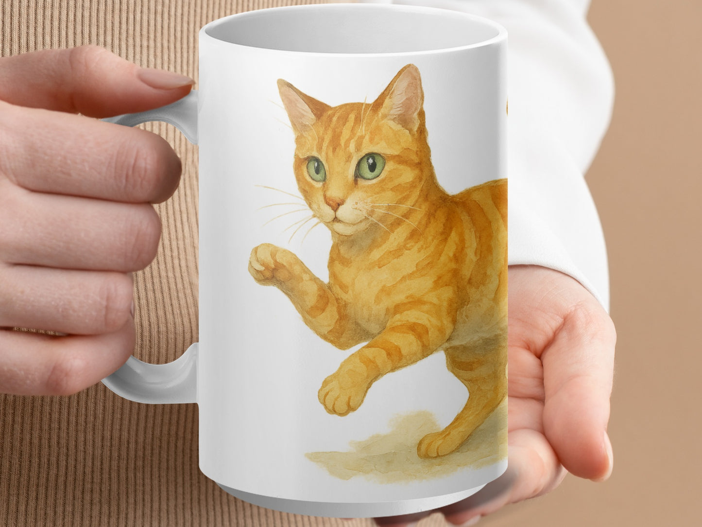Beautiful Orange Cat Design Coffee Mug product type