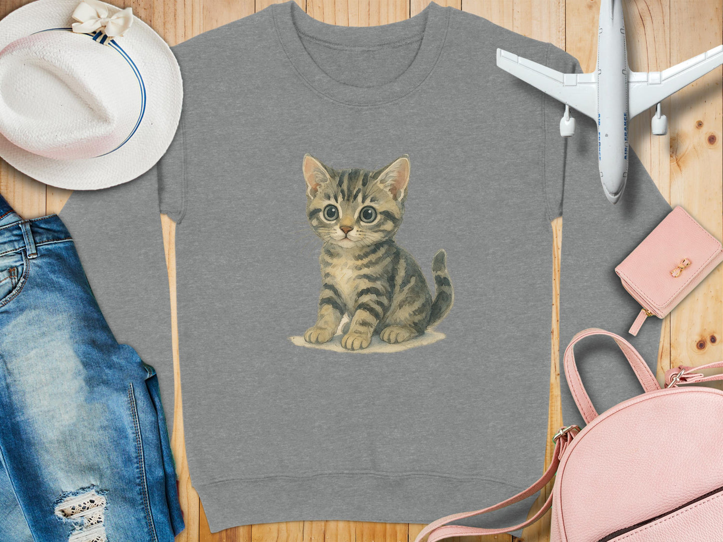 Adorable Cute Kitten Design Printed Cozy Sweatshirt product type