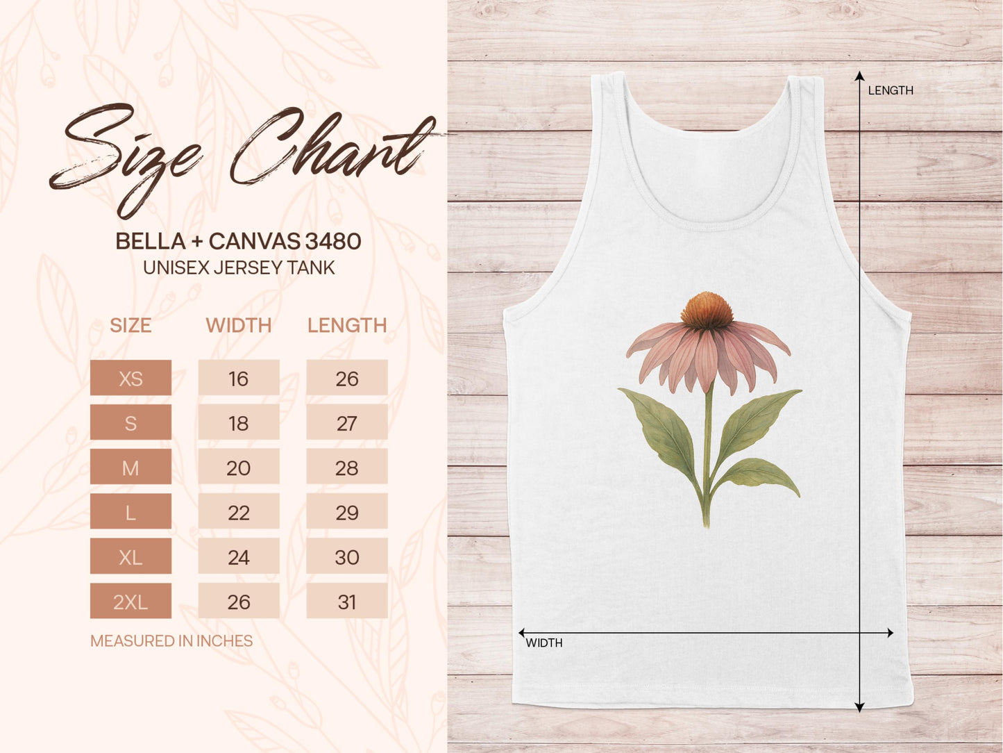 Floral Design Unisex Jersey Tank product