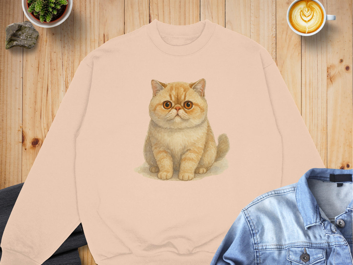Cute Kitten Print on Cozy Sweatshirt product type