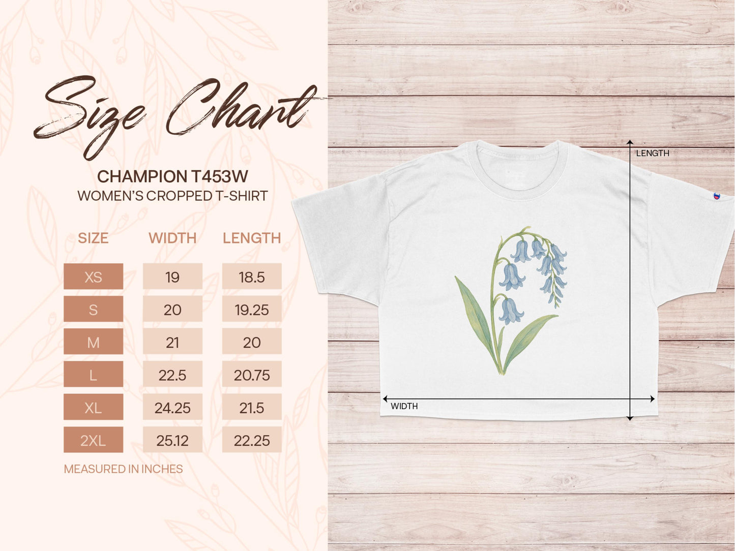 Stylish Wildflower Print Women's Cropped T-shirt product type