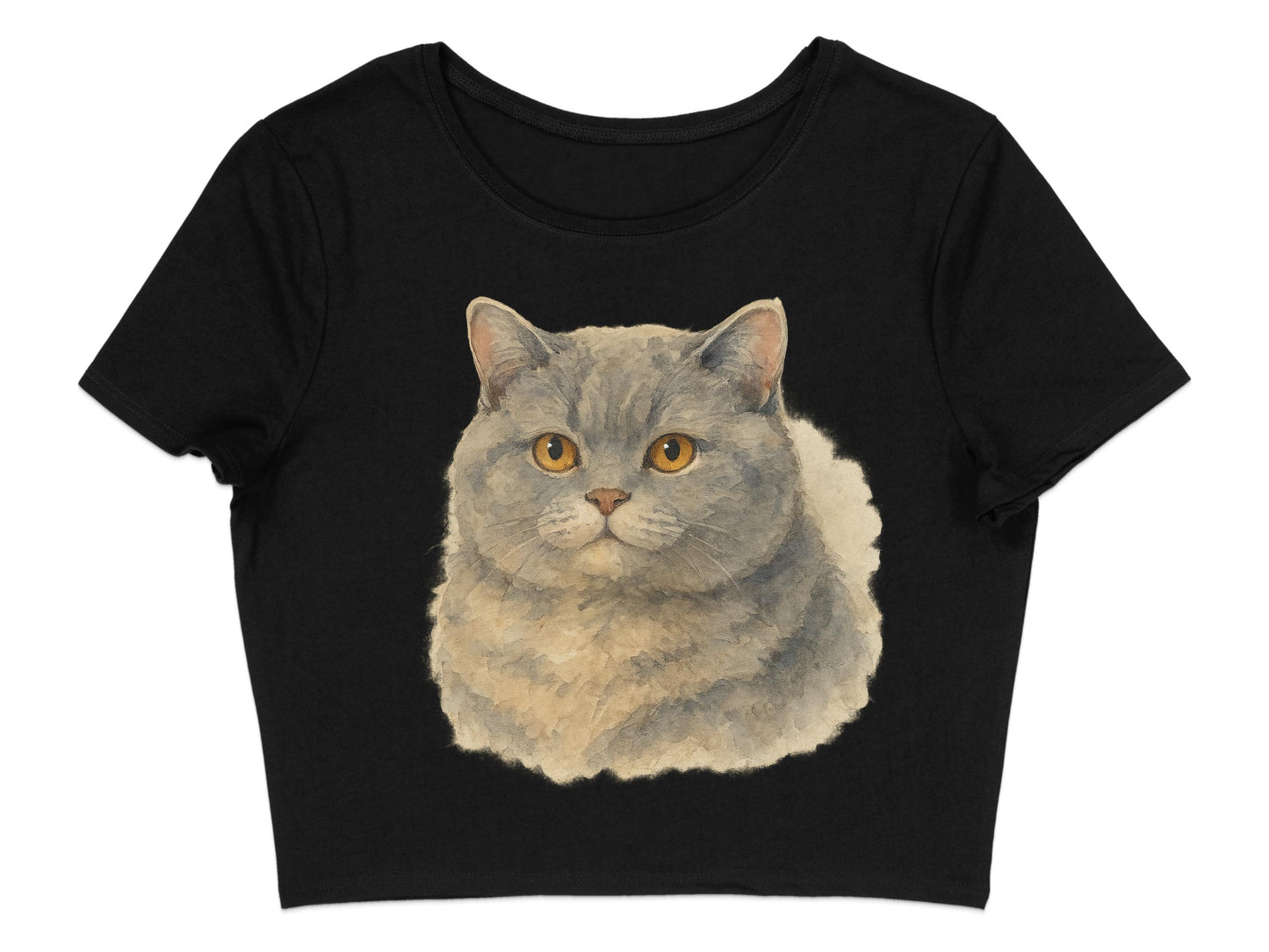 Cute and Fluffy Cat Printed Graphic T-shirt product