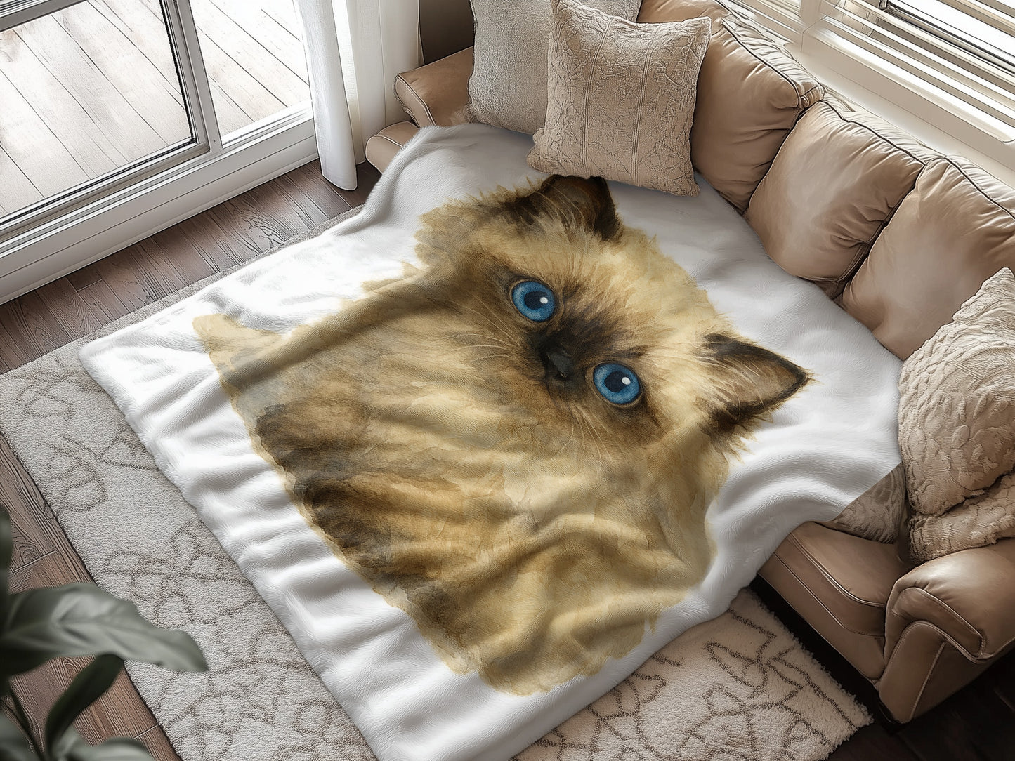 Cozy Feline Art Blanket Perfect for Lounge Product