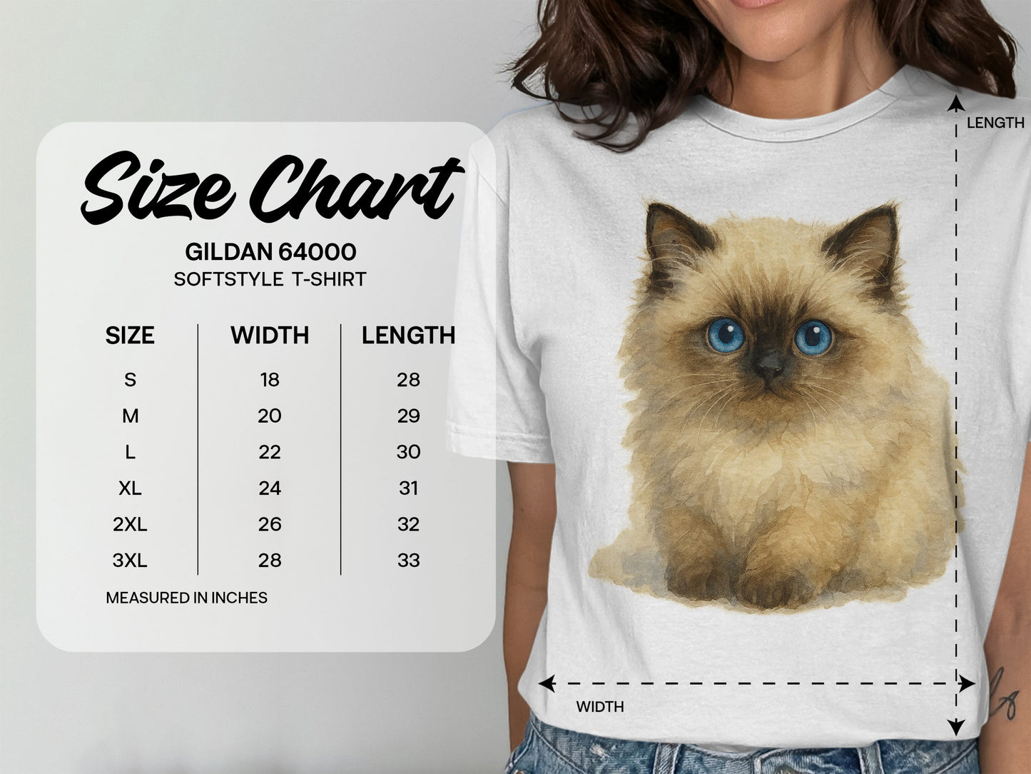 Cute Fluffy Kitten Printed Casual T-Shirt product type
