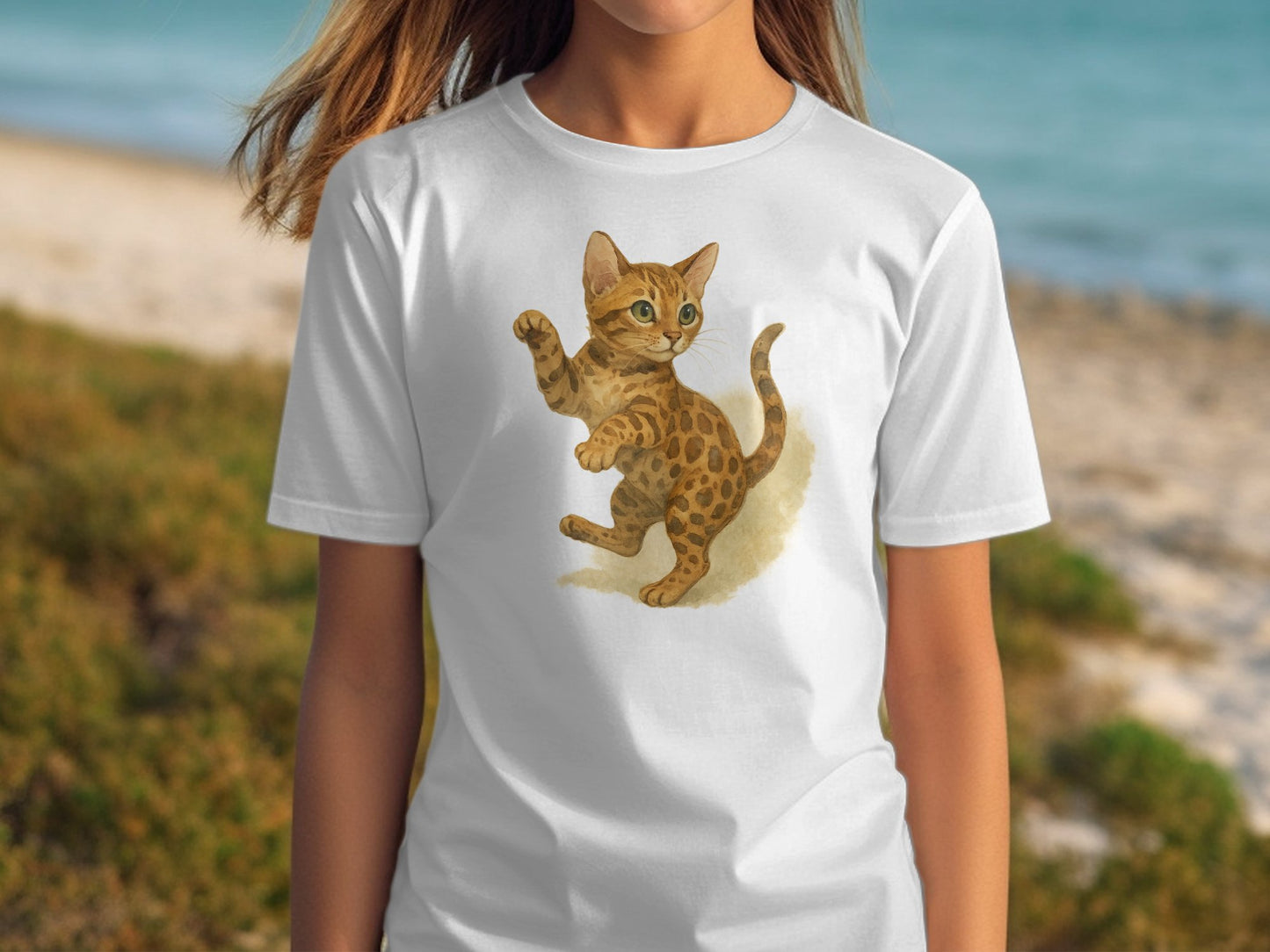 Cute Bengal Kitten Graphic TShirt Perfect Casual Top product type