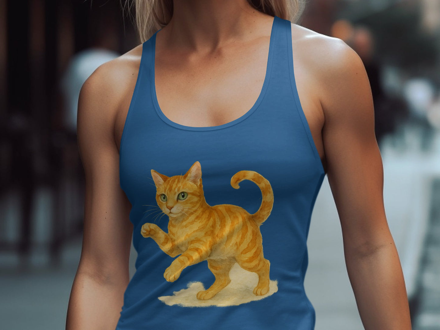 Cute Playful Cat Artwork Tank Top Product