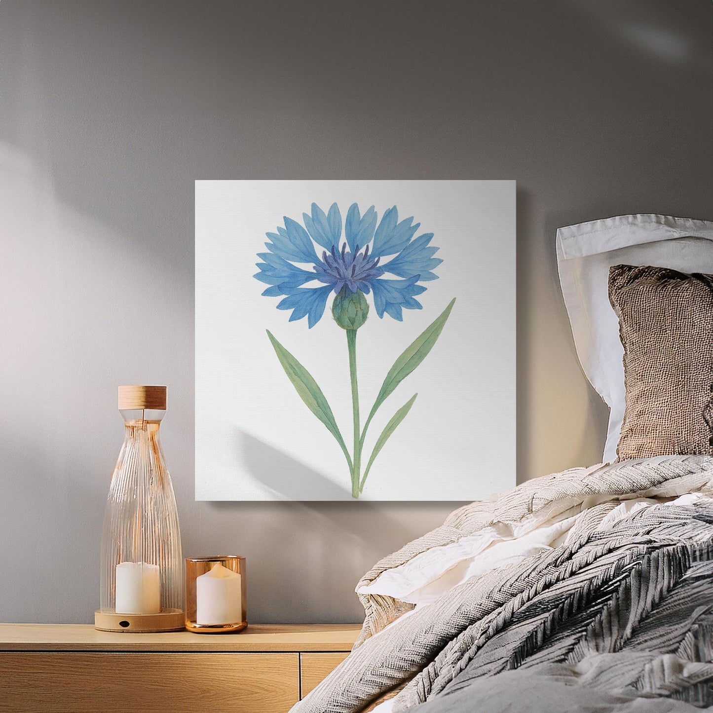 Botanical Blue Flower Wall Art Print product type