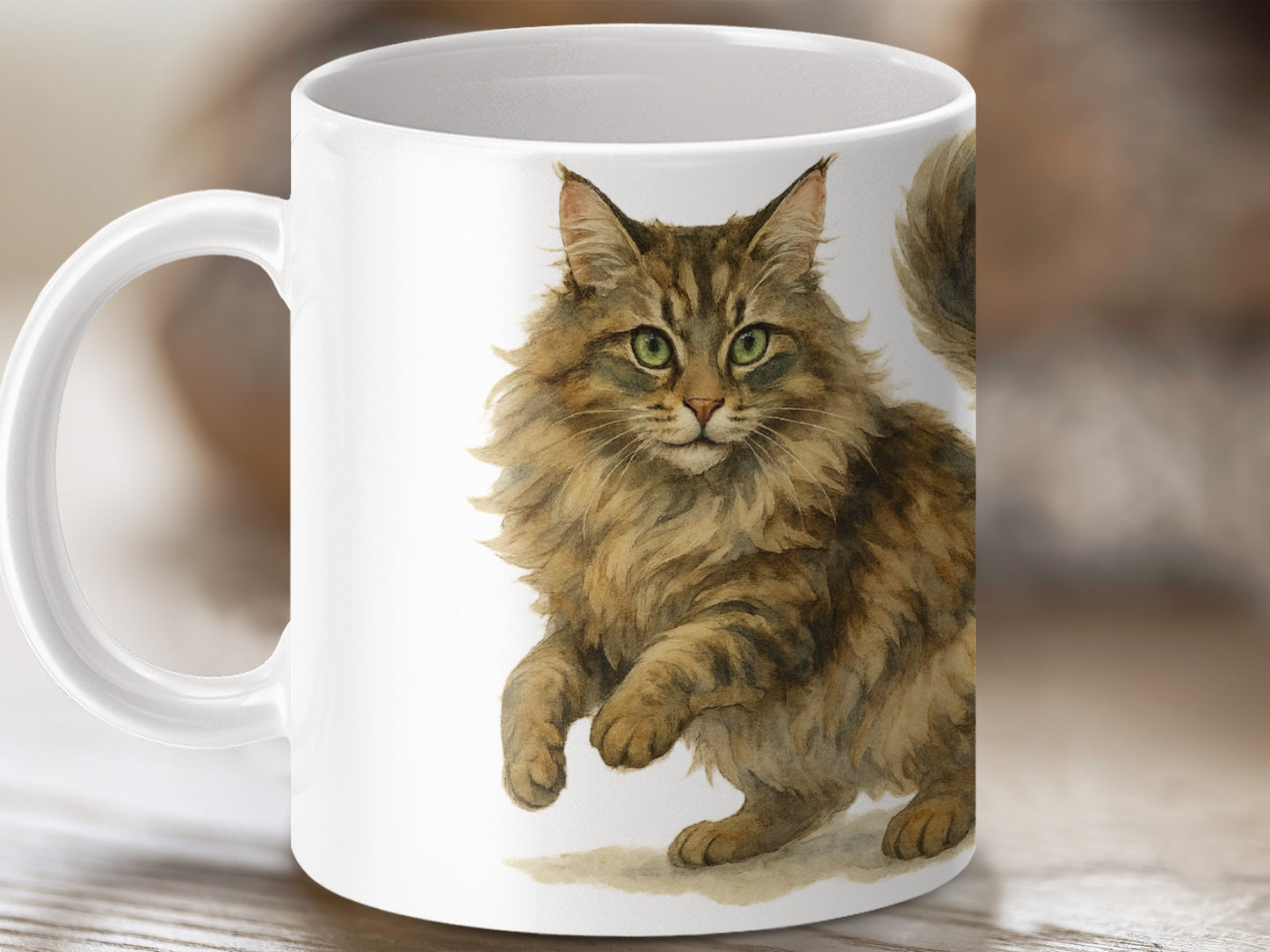 Beautiful Fluffy Cat Printed Coffee Mug product type