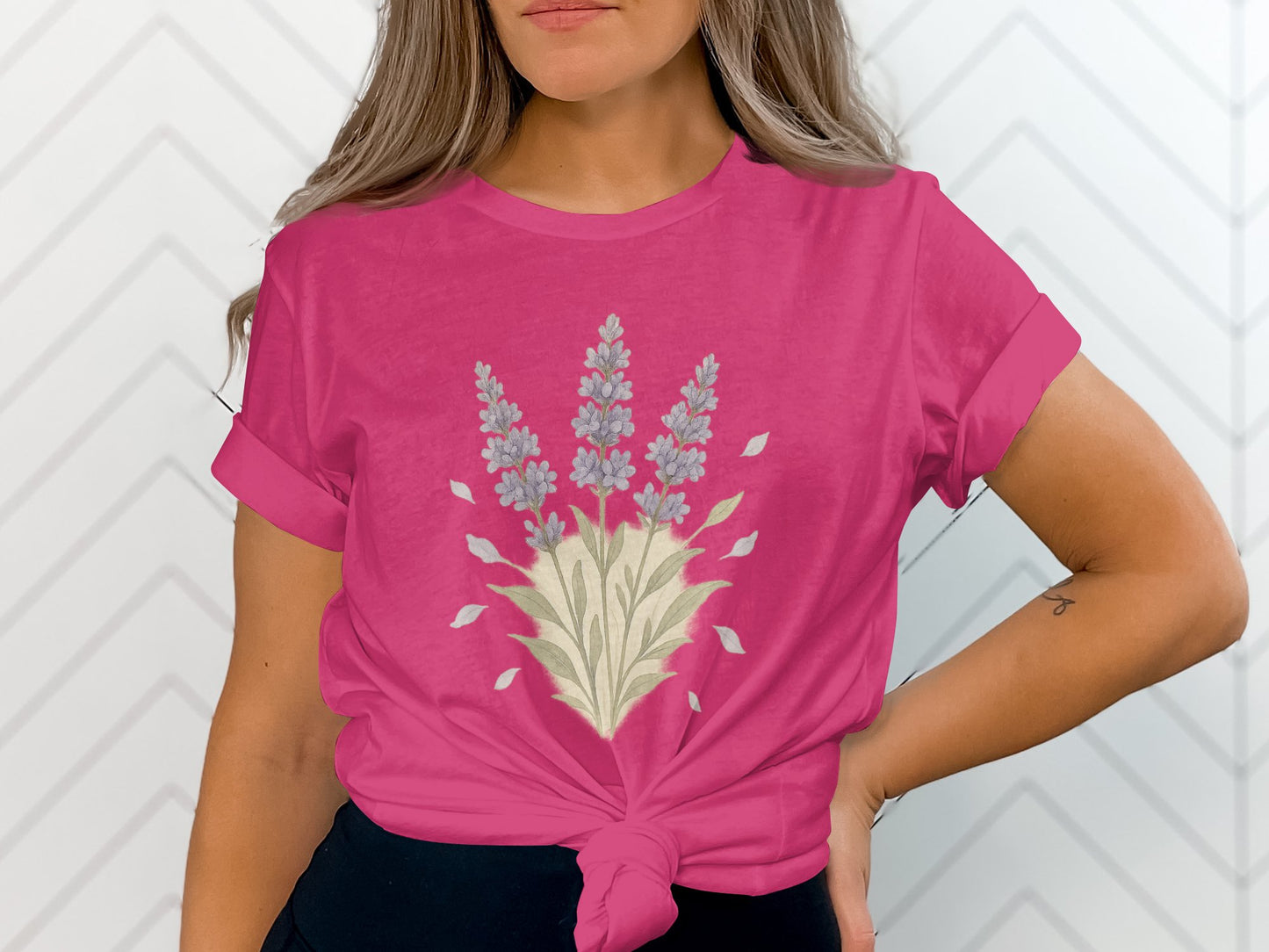 Lavender Floral Graphic Tee shirt product type