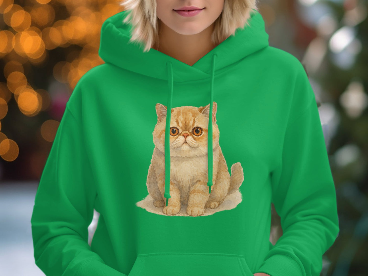 Adorable Cat Printed Hoodie Perfect Daily Wear Product