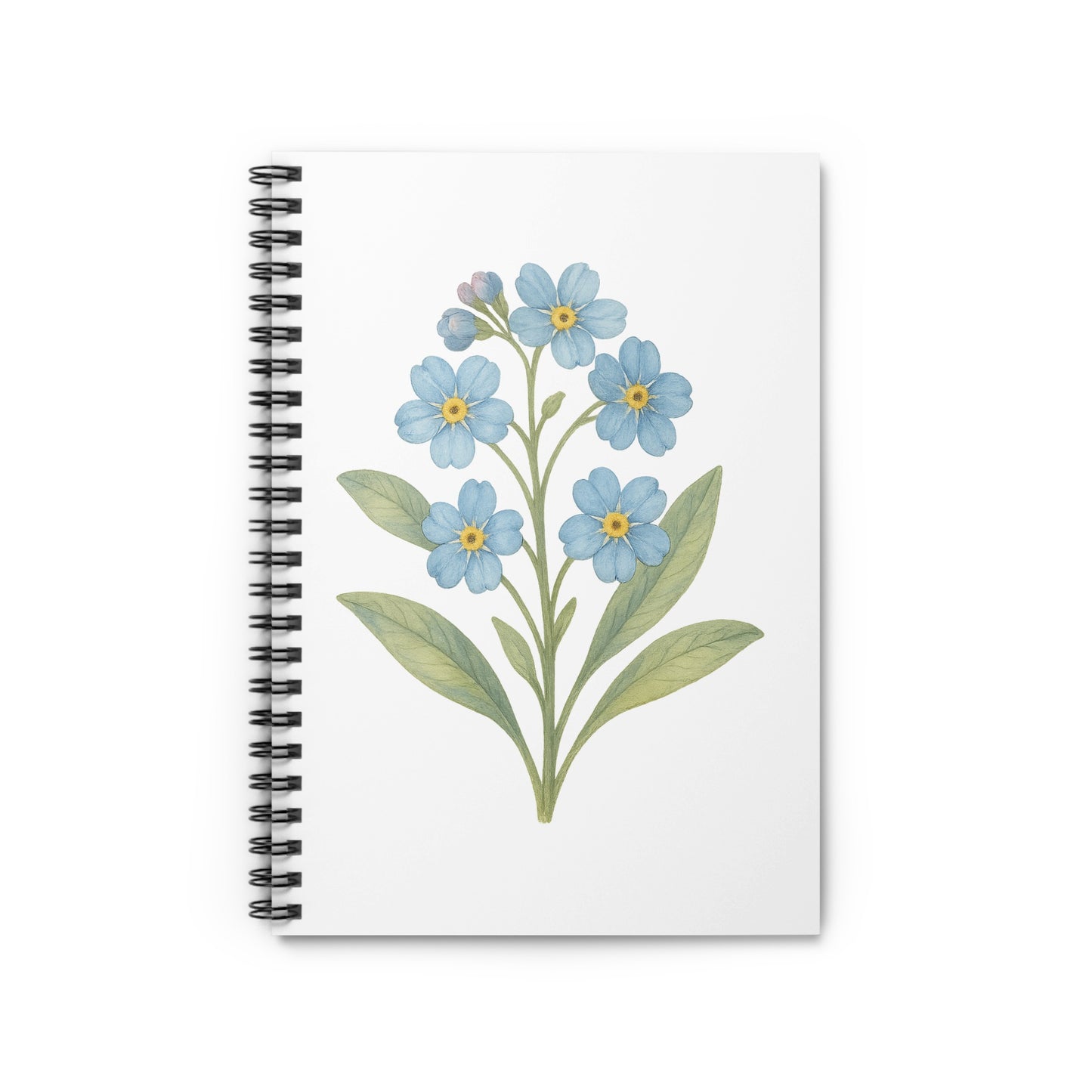 Beautiful Blue Flower Design Spiral Notebook product