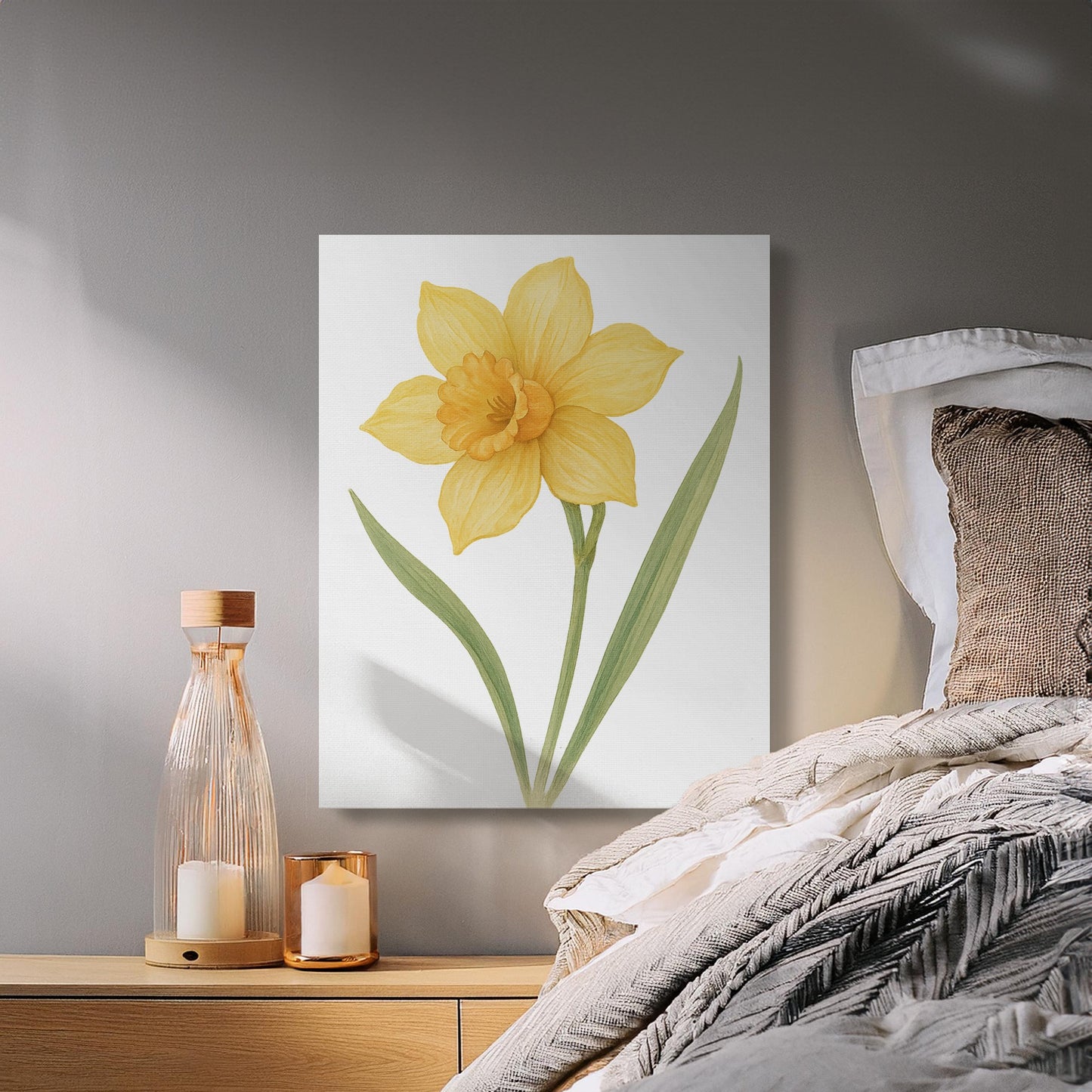 Beautiful Yellow Flower Canvas Wall Art product type
