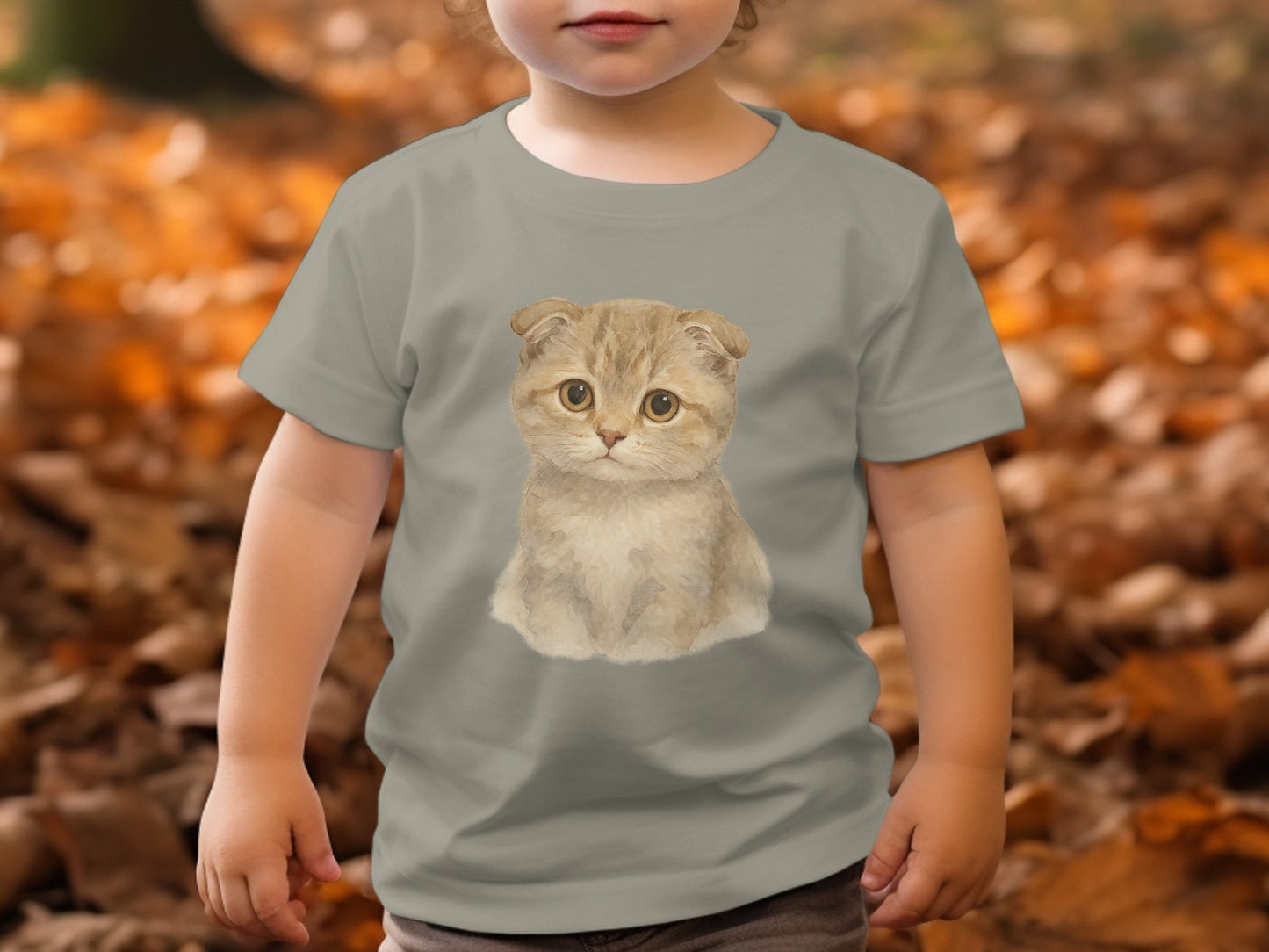 Adorable Kitten Artwork on Kids Casual Tee product