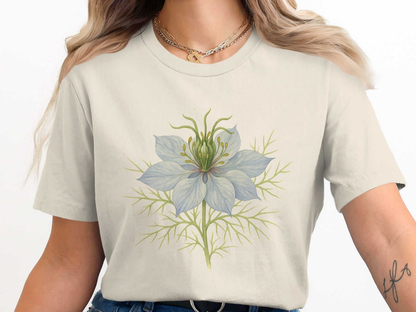 Beautiful Floral Design on Casual T-Shirt product