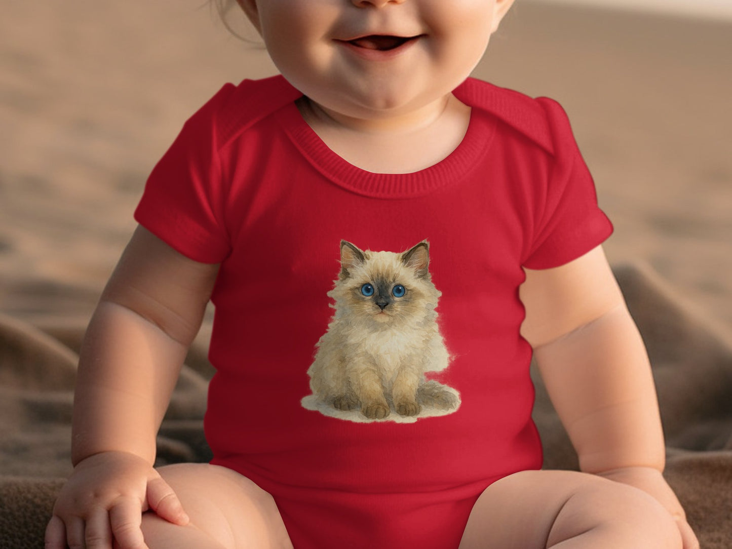 Cute Baby Onesie with Adorable Kitten Print product type