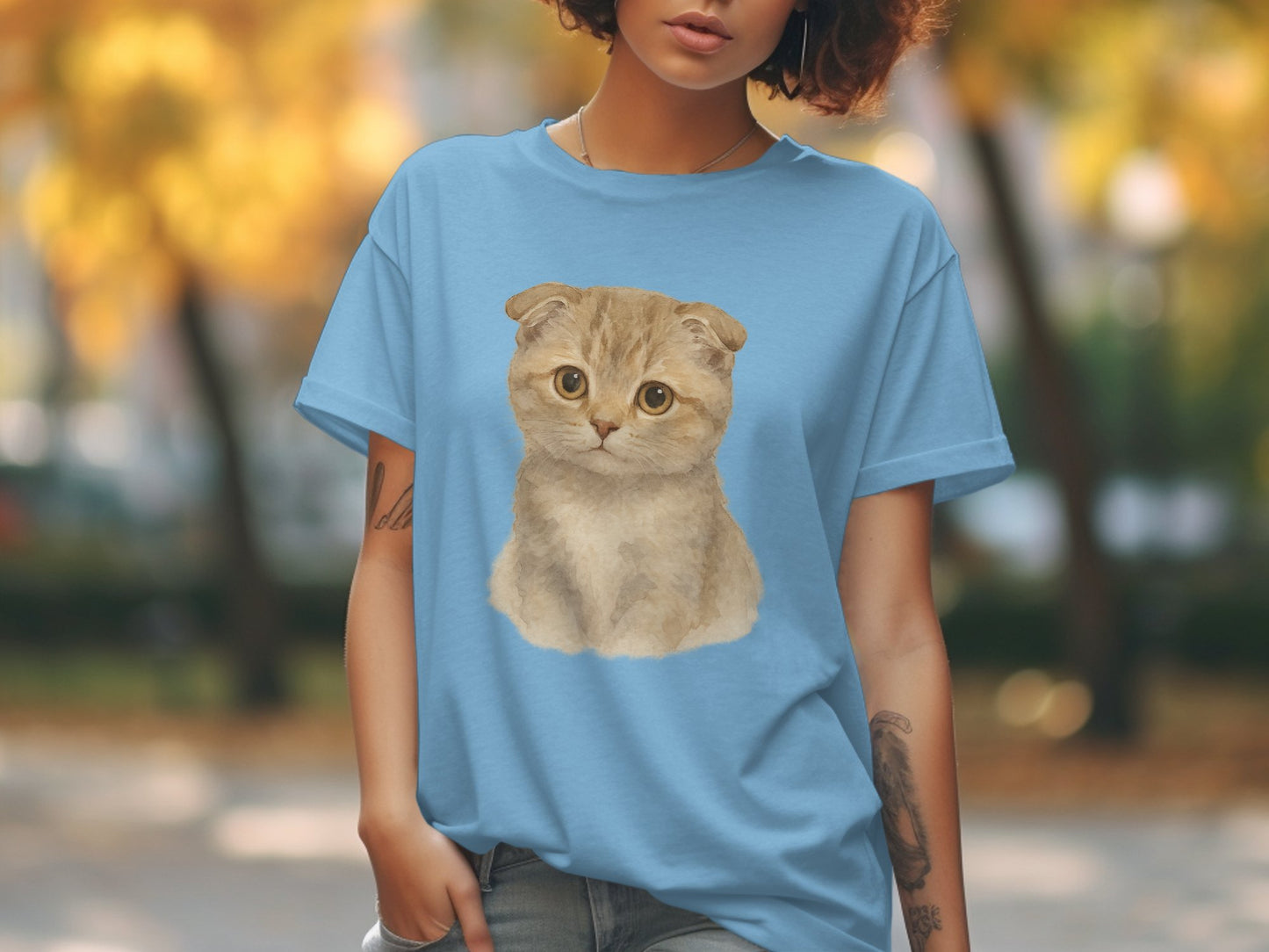 Adorable Cat Print Graphic Women T-Shirt product type