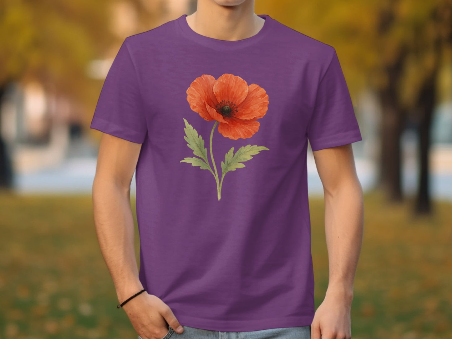 Vibrant Purple Shirt with Bold Flower T-shirt product type
