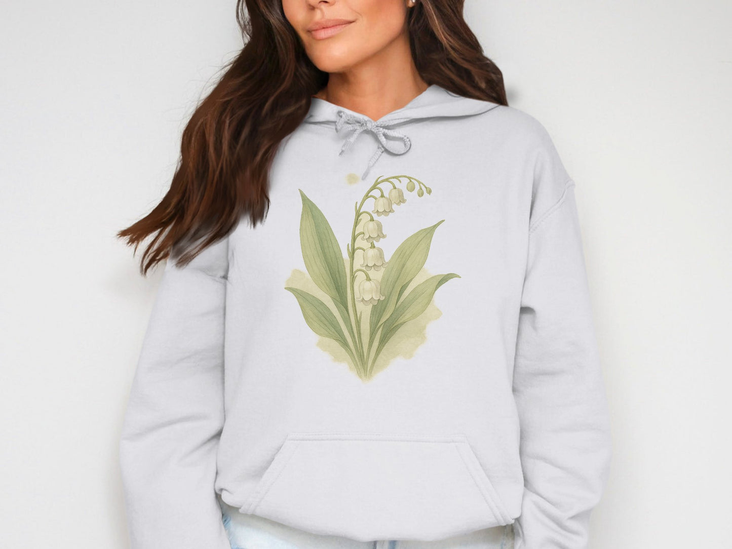 Lily of the Valley Design Womens Hooded Sweatshirt product