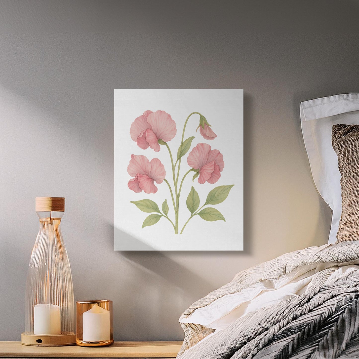 Floral Wall Art with Pink Blossoms product type