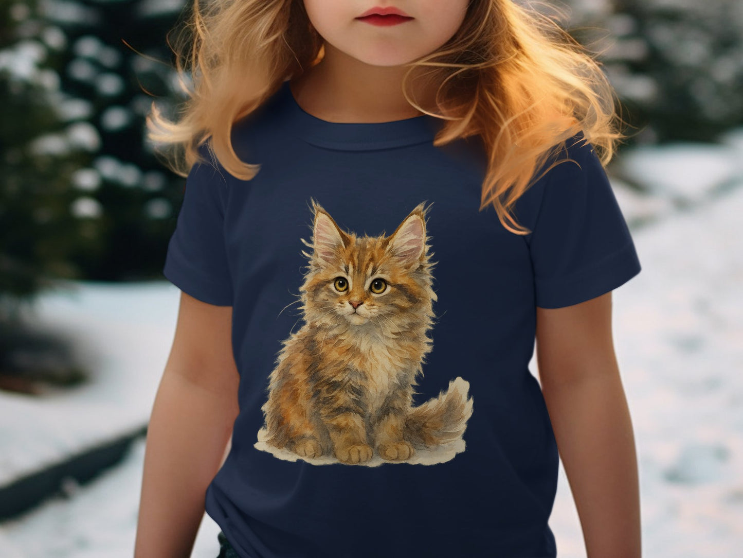 Adorable Kitten Girl's T-shirt Ideal for Young Cat Lovers