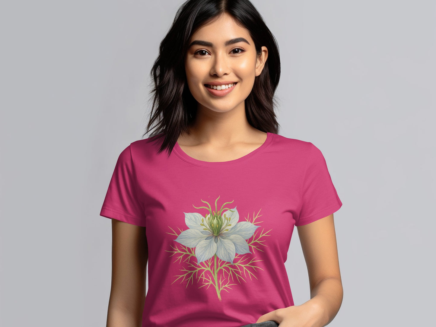Floral Graphic Pink Short Sleeve Casual T-shirt product type