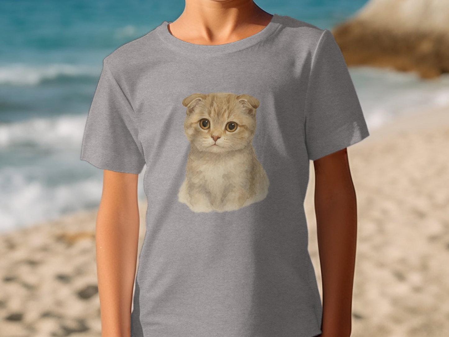 Adorable Cat Portrait Design on Casual Shirt product