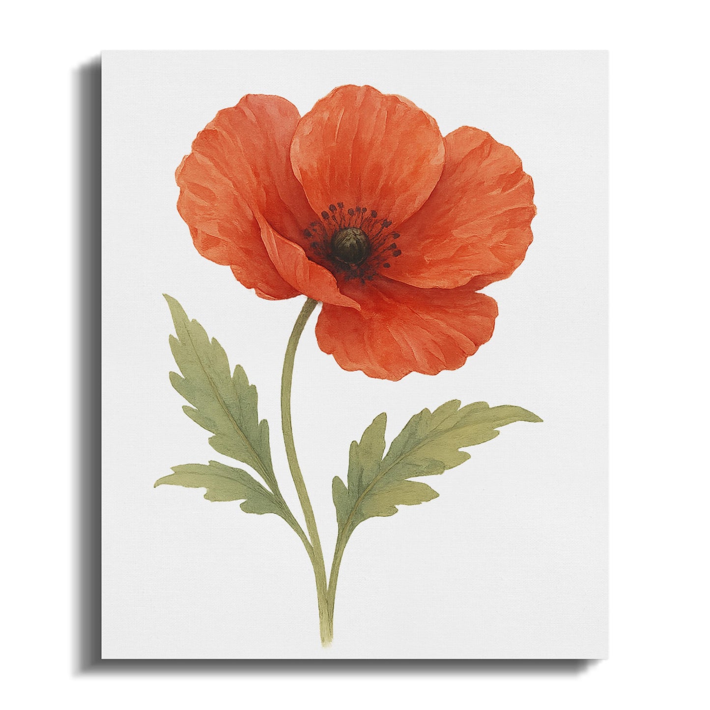 Elegant Red Flower Wall Decoration Canvas product